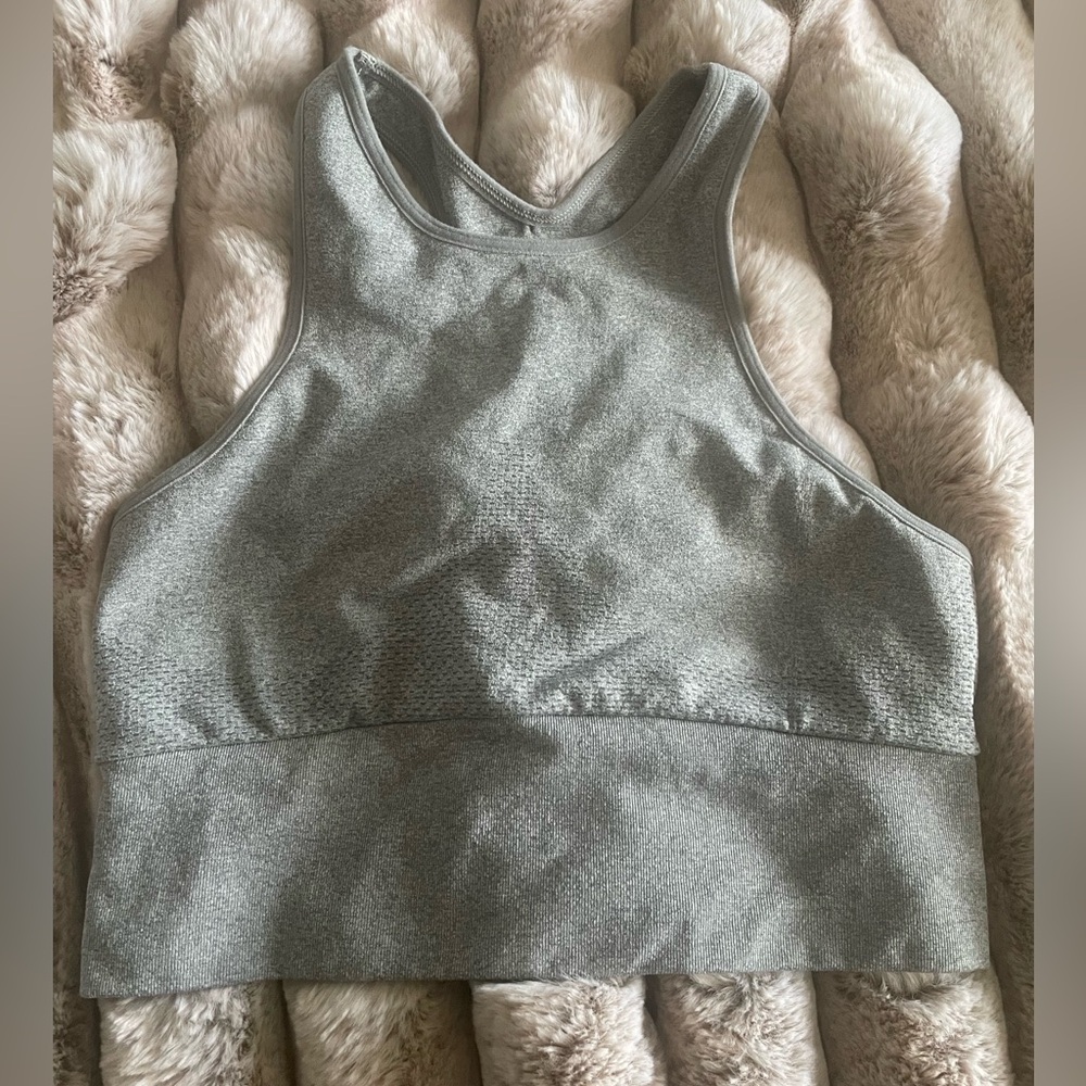 Free People Movement Every Single TimeSeamless High Neck Sports Bra - Light Gray
